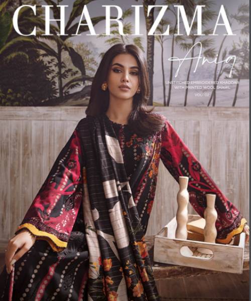 Charizma Aniq Unstitched Embroidered Khaddar Collection