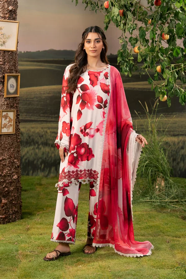 Maria.B M.Basicss Embroidered Arabic Lawn Collection 2025 | MB-PFUS25-01B