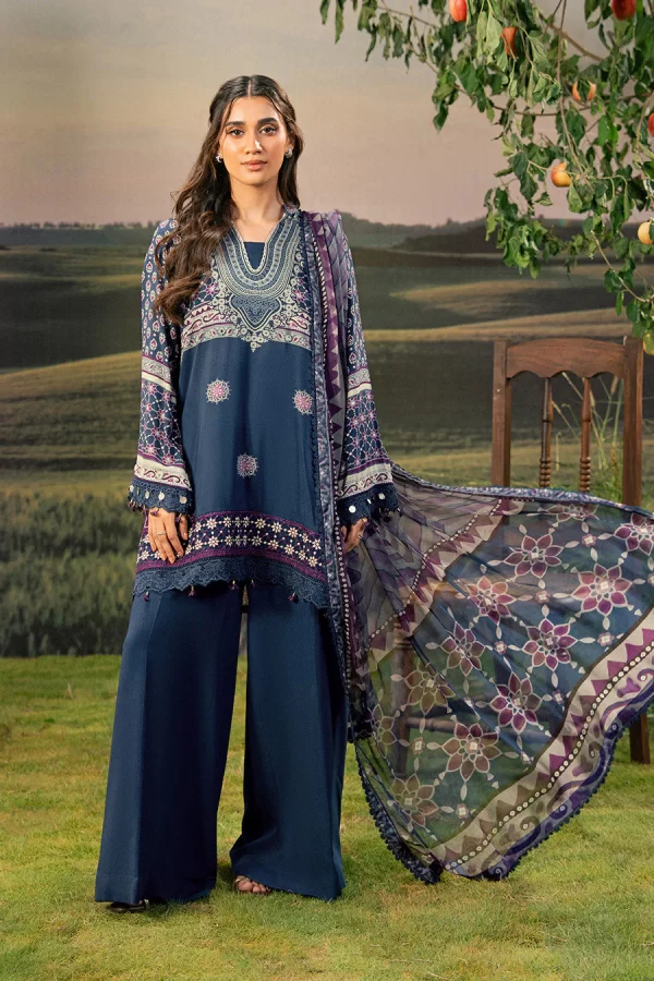 Maria.B M.Basicss Embroidered Arabic Lawn Collection 2025 | MB-PFUS25-09B