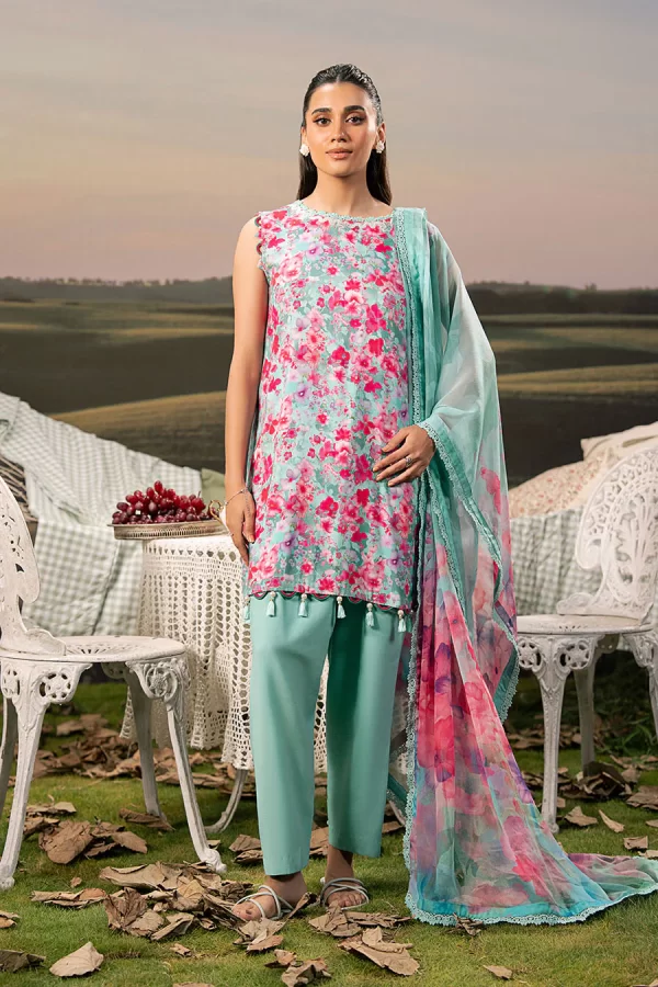 Maria.B M.Basicss Embroidered Arabic Lawn Collection 2025 | MB-PFUS25-10A