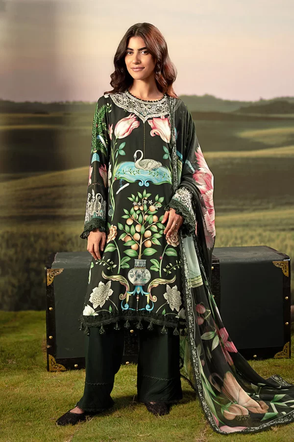 Maria.B M.Basicss Embroidered Arabic Lawn Collection 2025 | MB-PFUS25-04A