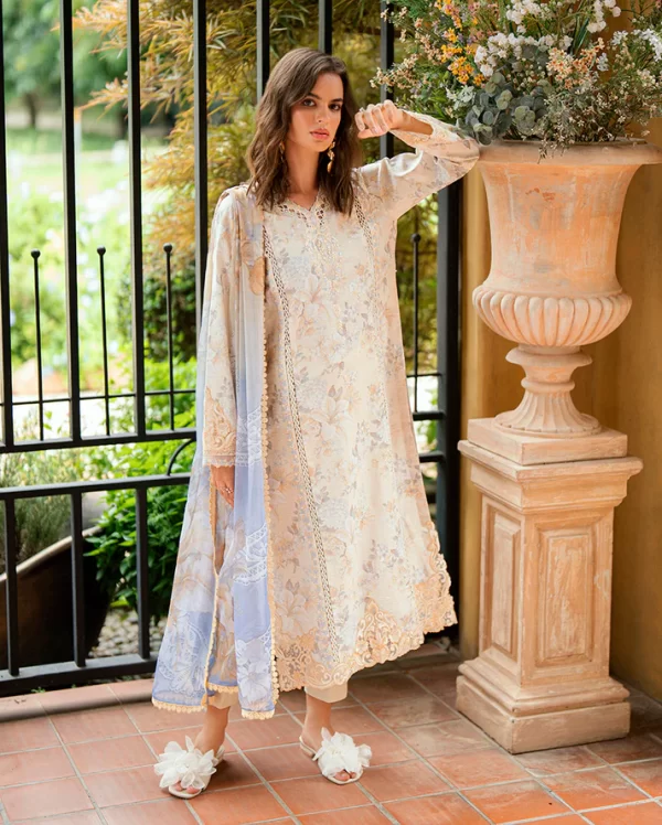 Roheenaz Summer Reverie Luxury Lawn collection 2025 -Celestra