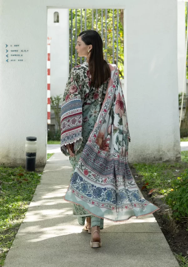 Alternative view of Elaf Prints Lawn collection Vol 1 2026 | 6B OPALINE GARDEN