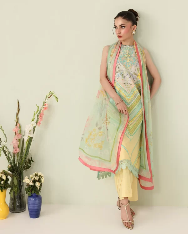 Alternative view of Roheezan Rosette lawn collection 2026 | SKU: SS25067B