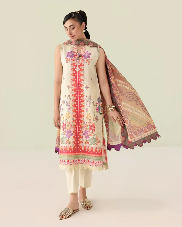 Roheezan Rosette lawn collection 2026 | SKU: SS25065A